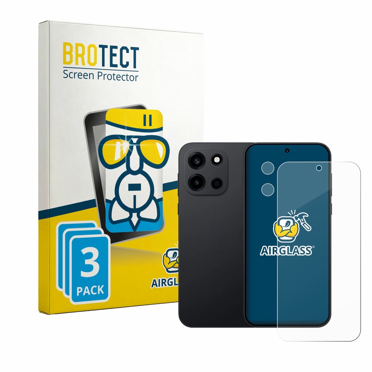 Screenprotector 3 Stuks voor OnePlus Nord 6 (Voor+Camera) Beschermglas transparant
