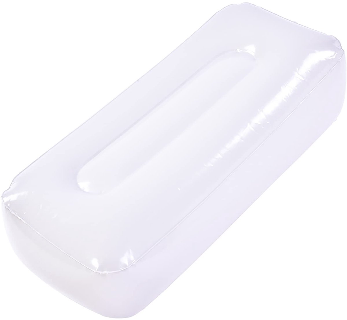 Dailygoods - Outdoor Opblaasbaar Kussen - Compact Zitkussen - Ideaal voor Camping en Watersport - Wit - Duurzaam en Lichtgewicht - Perfect voor Visser