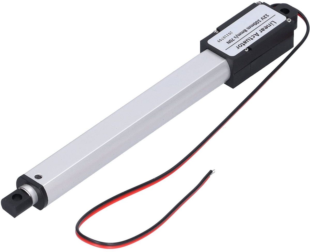 Dailygoods - 12V DC Lineaire Actuator - Elektrische Actuator - Krachtige Motor - 100 mm Slag - Waterdicht - Geschikt voor Medische en Industriële Toep