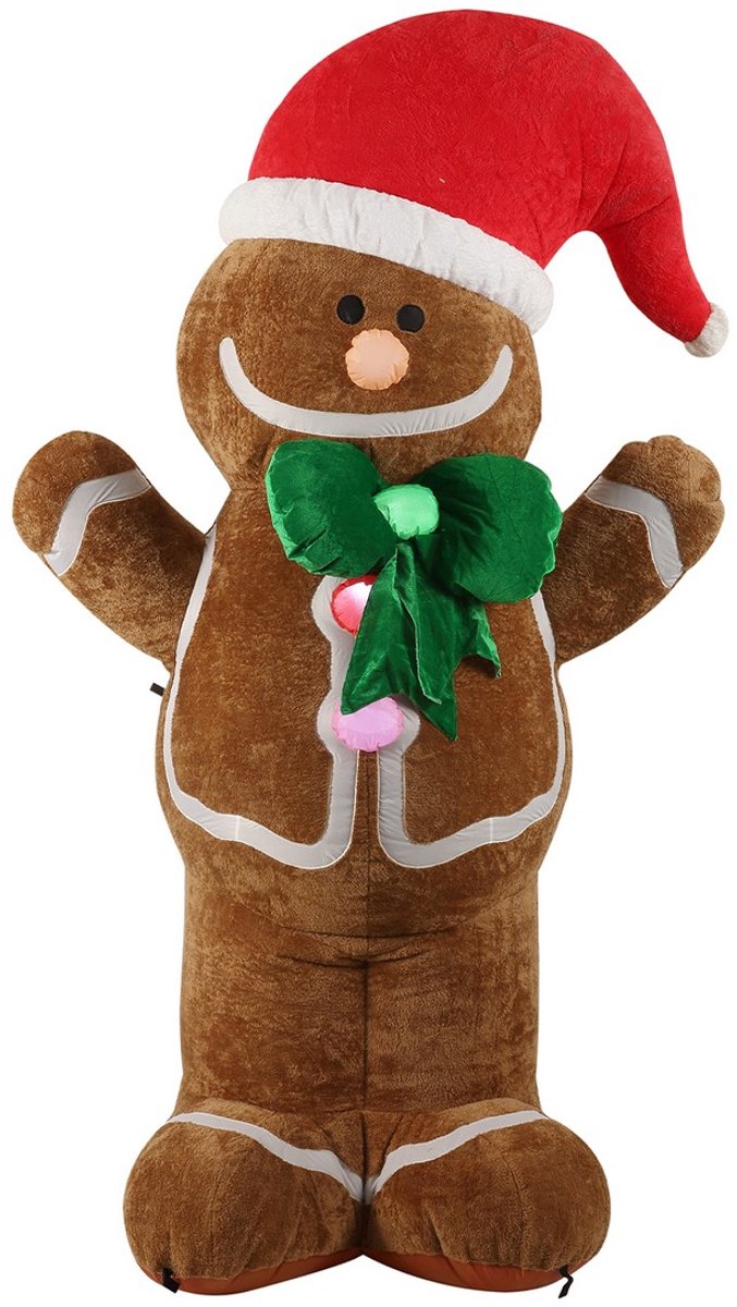 B Living - opblaasbaar peperkoekmannetje Gingerbread 135x81x244 multi