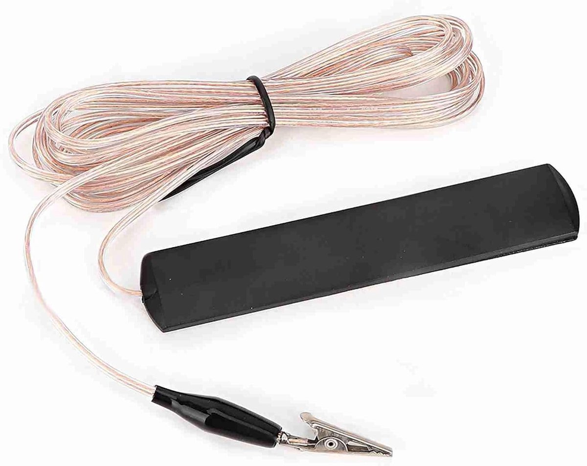 Zeynomax - Binnenhuis Radio Antenne Clip On - Signaalversterker - Koperdraad - AV Receiver - Thuis - Auto Audio - FM Radio - Zwart - Lang Bereik