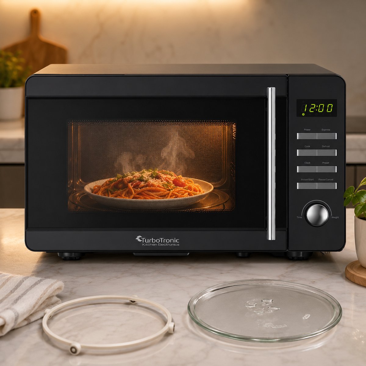 Turbotronic MW20 Vrijstaande Magnetron - Microwave - 20 Liter - Zwart — afbeelding 2