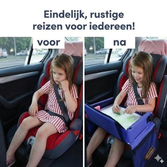 CenZ® Reistafel voor Kinderen, Tekentafel, Tablethouder, Auto en Vliegtuig Reistafel voor Kinderen, Opvouwbaar, Autotafel, Organizers, Speeltafel, Eettafel, Auto Organizer voor Kinderen, ROZE — afbeelding 4