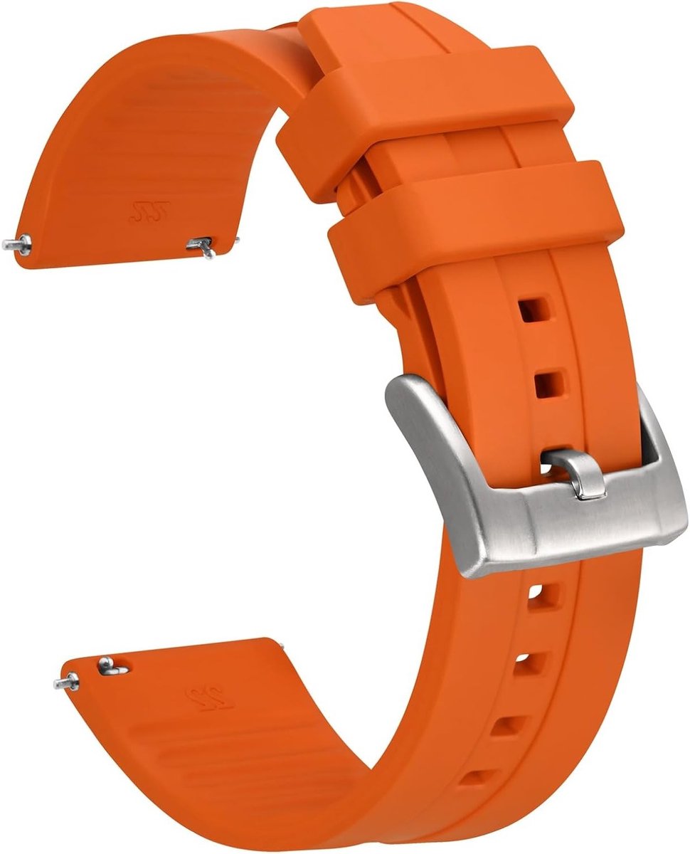 Classic Horlogeband 20mm 22mm 24mm, Fluororubber (FKM) Vervangende Horlogestraps voor Dames en Heren, Stevige Sluiting en Comfortabel Ontwerp