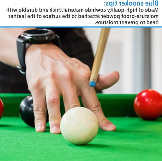 Snooker Keu Trim Kit met Keu Tips, Billiard Keu Bescherming en Tip Trimmer in Opbergdoos — afbeelding 4