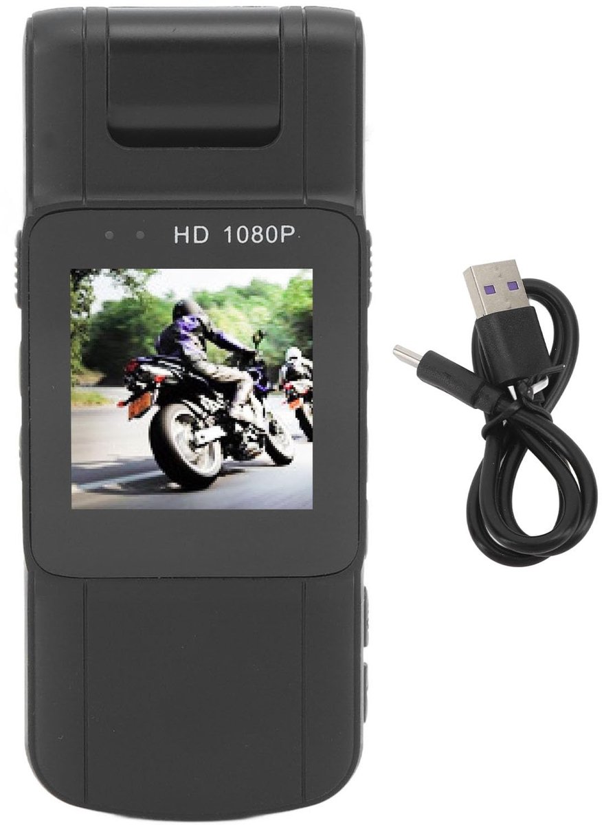 Dailygoods - Dailygoody - Draagbare Camera - 1080P HD - 180 graden roterende lens - Compact formaat - Nachtzicht - Bewegingsdetectie - Geschikt voor vloggers - Typ...