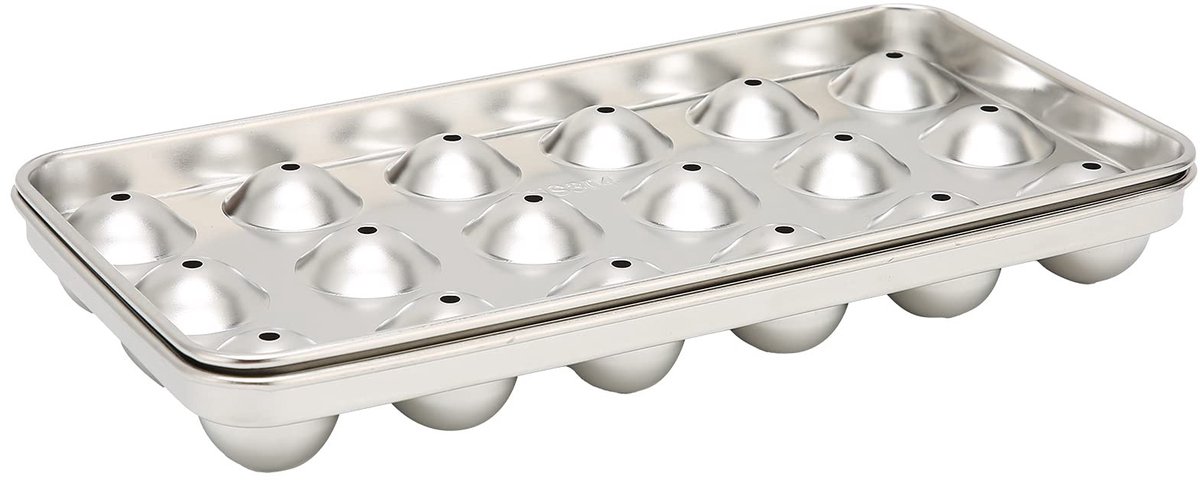 Dailygoods - Dailygoody - IJsblokjesvorm - Roestvrijstalen Ijsbakvorm - Duurzaam en betrouwbaar - Zilver - Koelbal voor drankjes - Ideaal voor bar en restaurant