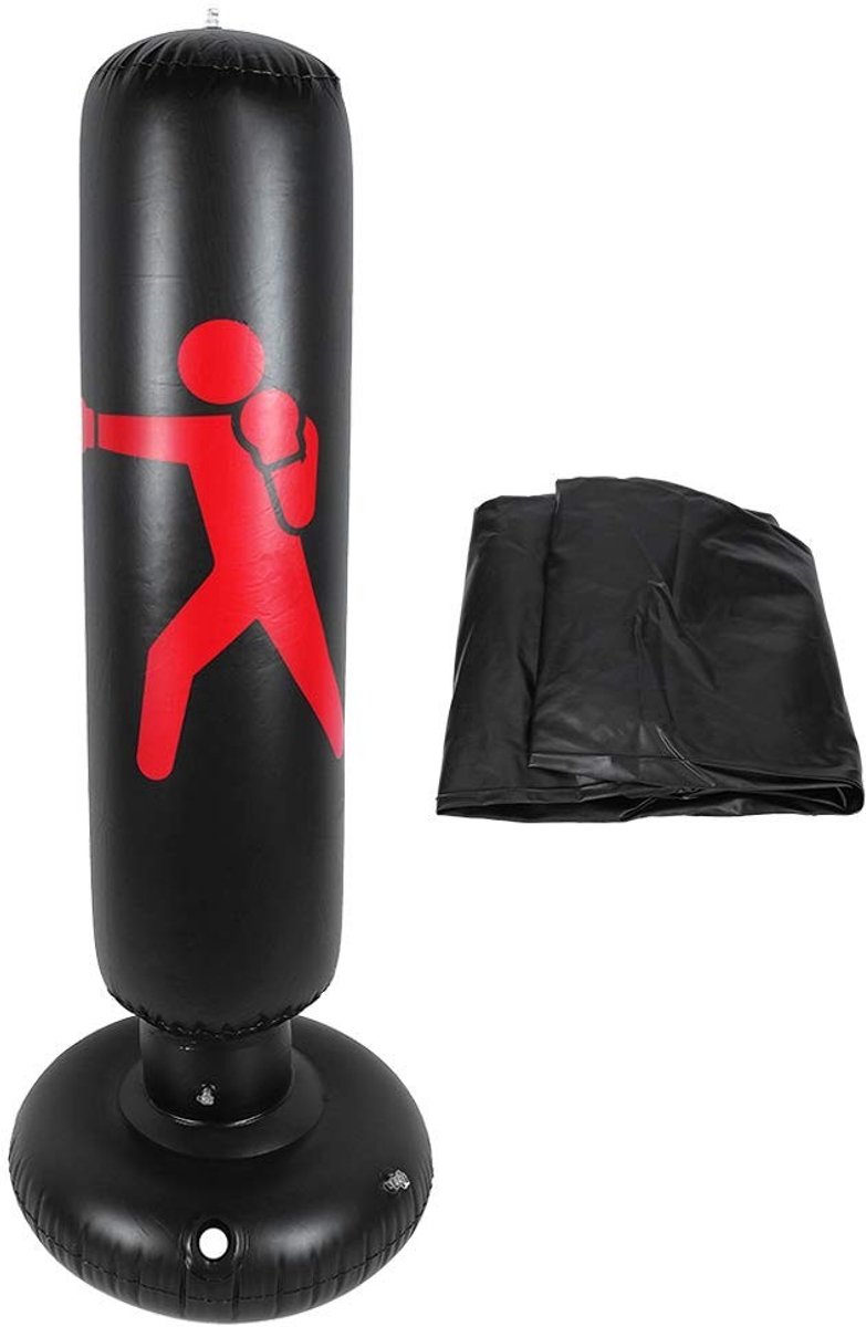 Dailygoods - Dailygoody - Opblaasbare Bokszak - Fitness Zandzak - Stabiel en Duurzaam - 160cm Hoogte - Geschikt voor Volwassenen en Kinderen - PVC Tumbler