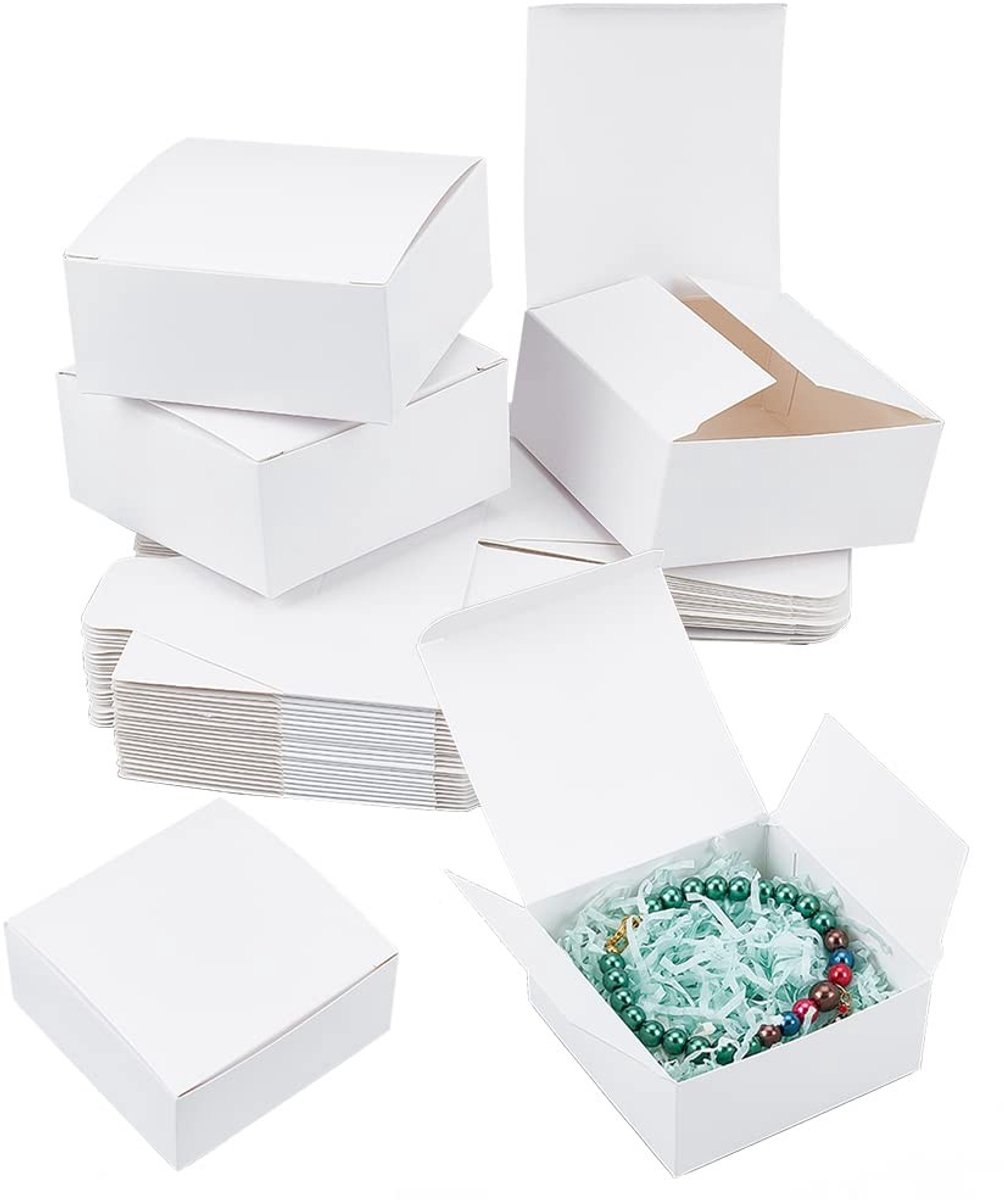 Dailygoods - Dailygoody - DIY Zeep Verpakking - Kartonnen Zeepdoos - Perfect voor Cadeaus - 9 x 9 x 4 cm - Verpakkingsdozen voor Snoep - Handig voor Verzenddo