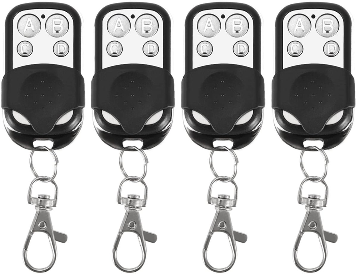 Dailygoods - Dailygoody - Klonen Sleutelhanger - Afstandsbediening - Eenvoudige koppeling - Universeel - Vervanging voor Poort Deuren - Geschikt voor Auto's - 4 stuks