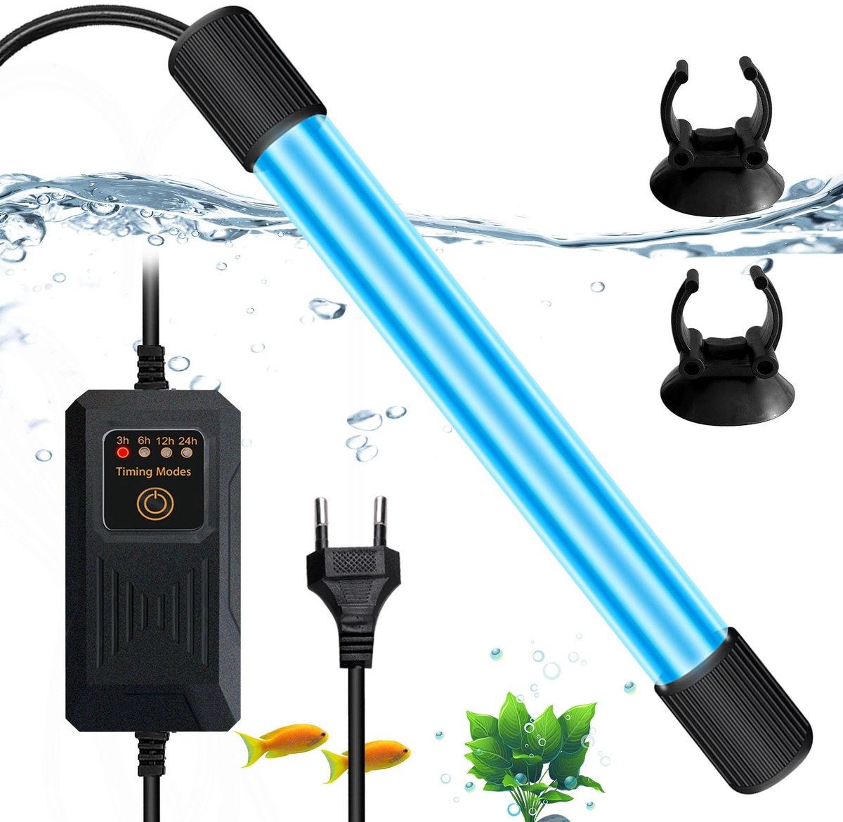 Dailygoods - Dailygoody - UV-sterilisator - Aquariumlamp - Bacterievernietiging - 9 W - UV-sterilisatielamp - Geschikt voor vistank - Compact model