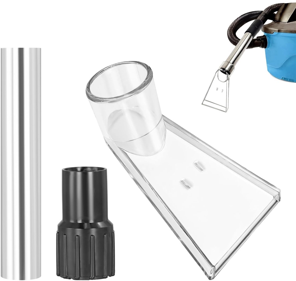 Dailygoods - Dailygoody - Furniture Suction Nozzle - Vervangbare Stofzuigmond - Transparant - Geschikt voor Auto-interieur - Ideaal voor Tapijt en Meubels