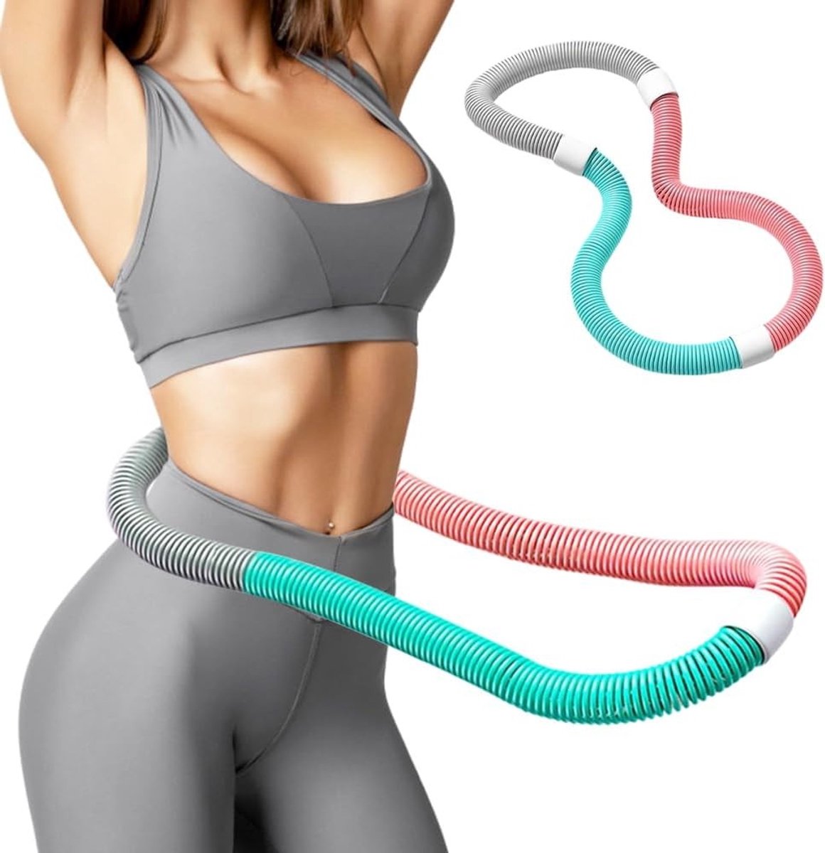 Zachte Gewogen Hula Hoop voor Volwassenen - Opvouwbare Fitness Hoepel voor Thuis, Training en School, Ideaal voor Gewichtsverlies en Conditie