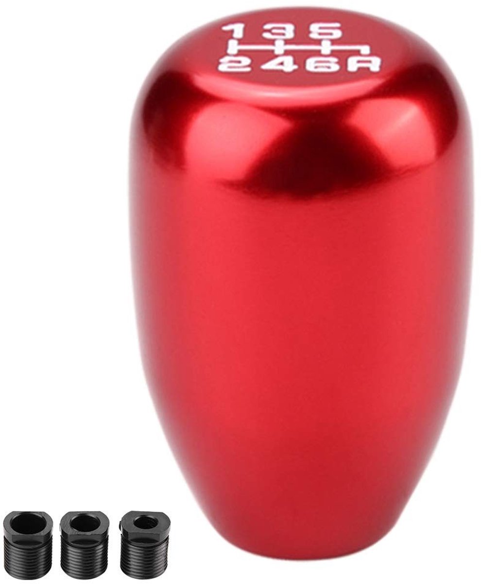 Dailygoods - Dailygoody - 6 Versnellingen Gear Shift Knob - Universele Auto Aanpassing - Rood