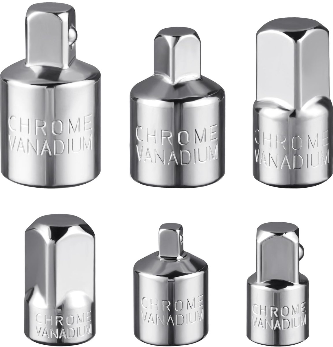 Dailygoods - Dailygoody - Socket Adapter Set - 6-delige Set voor universele gebruik - Geschikt voor 1/2 3/8 en 1/4 inch - Duurzaam en veelzijdig - Ideaal voor klus.