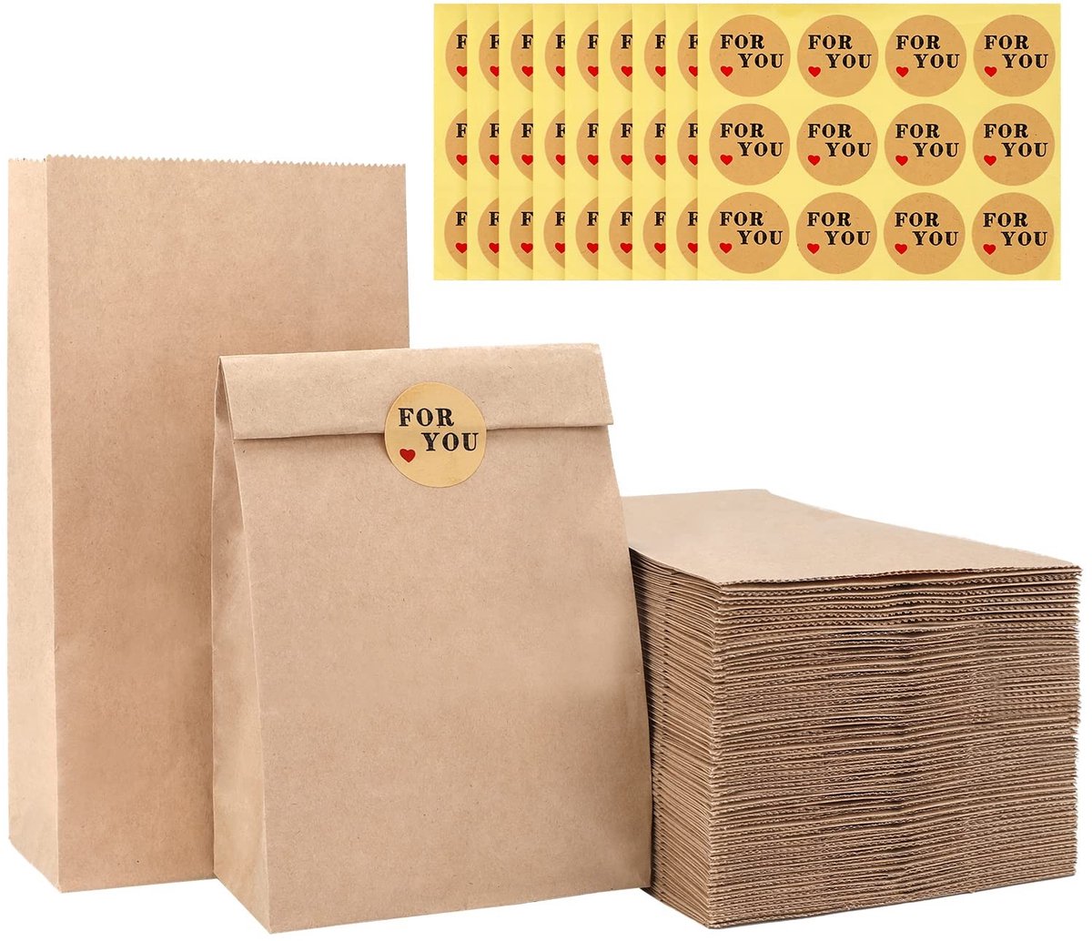 Dailygoods - Dailygoody - Bruine Papieren Zakjes - Cadeauzakjes - 50 stuks - Kraftpapier - Geschenken - Adventskalender en meer