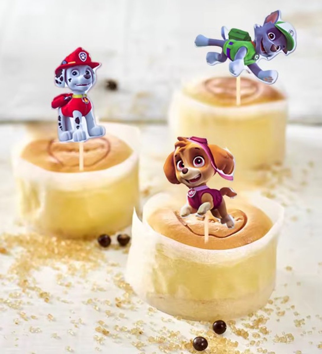 Cupcake Decoratie - Paw Patrol Taarttopper - 24 stuks