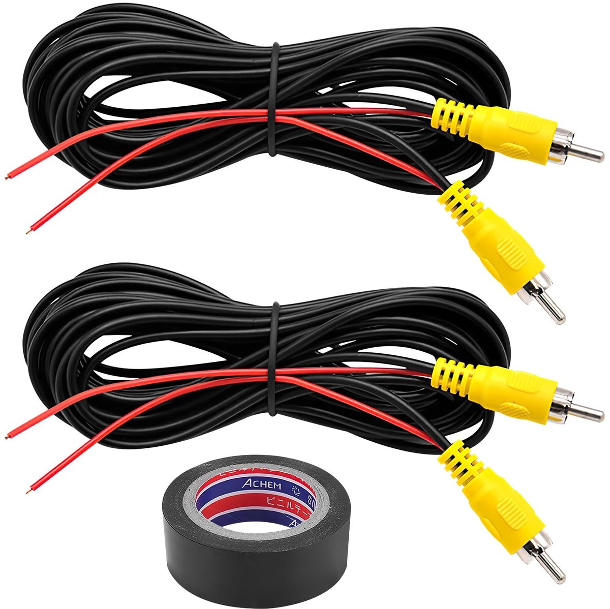 Dailygoods - Dailygoody - Achteruitrijcamera Kabel - 10m RCA Video en Voedingskabel - Betrouwbare Verbinding voor Auto - Geschikt voor Diverse Voertuigen - Ho