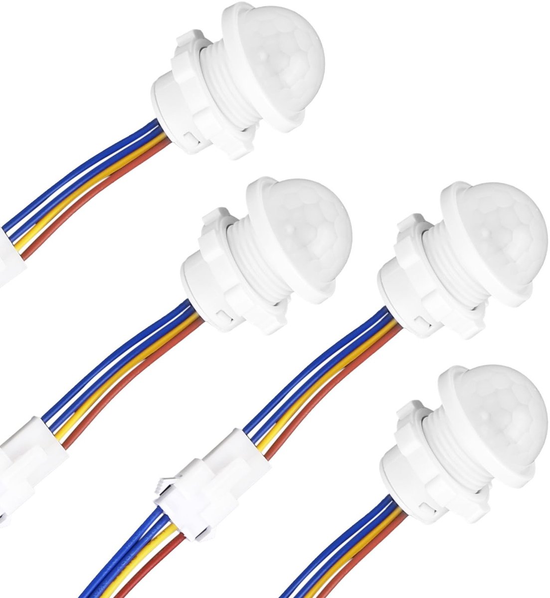 Dailygoods - Dailygoody - Bewegingssensor Lichtschakelaar - PIR Infrarood Technologie - Wand- en Plafondmontage - 4 Stuks - Smart Home Accessoire - Voor Binne