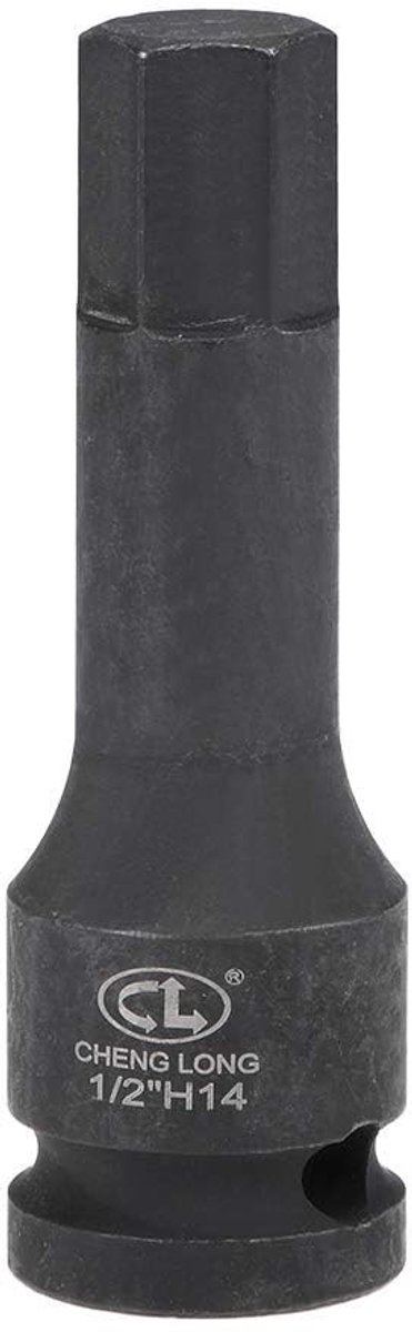 Dailygoody - Impact Hex Bit Socket - Inbussleutel socket - Premium CR-MO staal - 1/2 inch - Zeskantbit - 14 mm - Geschikt voor momentsleutel - 78 mm l...