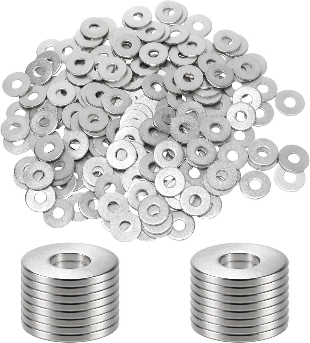 Dailygoods - 200 Stuks Roestvrijstalen M8 Sluitringen