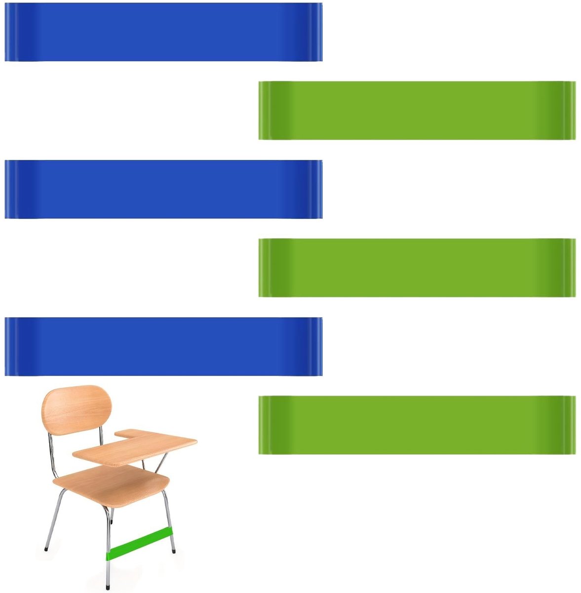 Dailygoods - 6 Stuks Elastische Stoelbanden voor Kinderen met ADHD