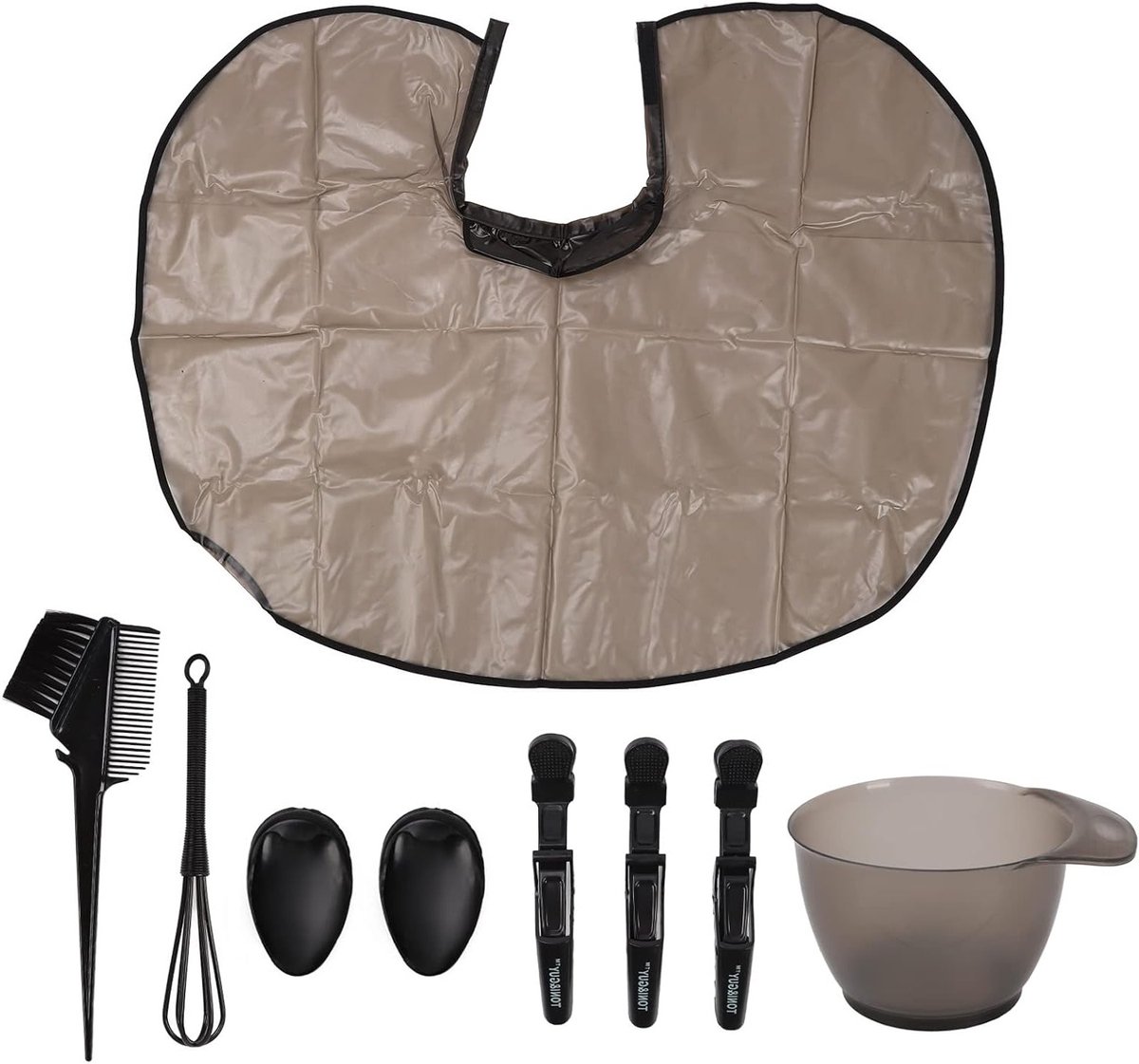 Complete Haarverf Set met Kwast, Kom, Oordoppen, Kleur Schort, Mengtool en Haarclips voor Professionele Kleurresultaten