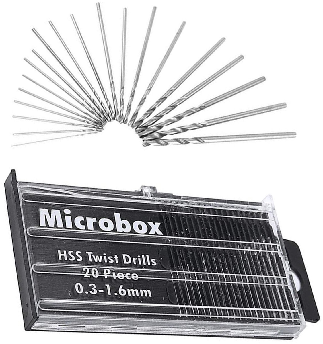 Dailygoods - Dailygoody - Mini Micro Boor Set - 20 Stuks Twist Boor DIY Kit - Precisie Boor - Zilver - Geschikt voor Plastic en Hout - Micro Twist Boor