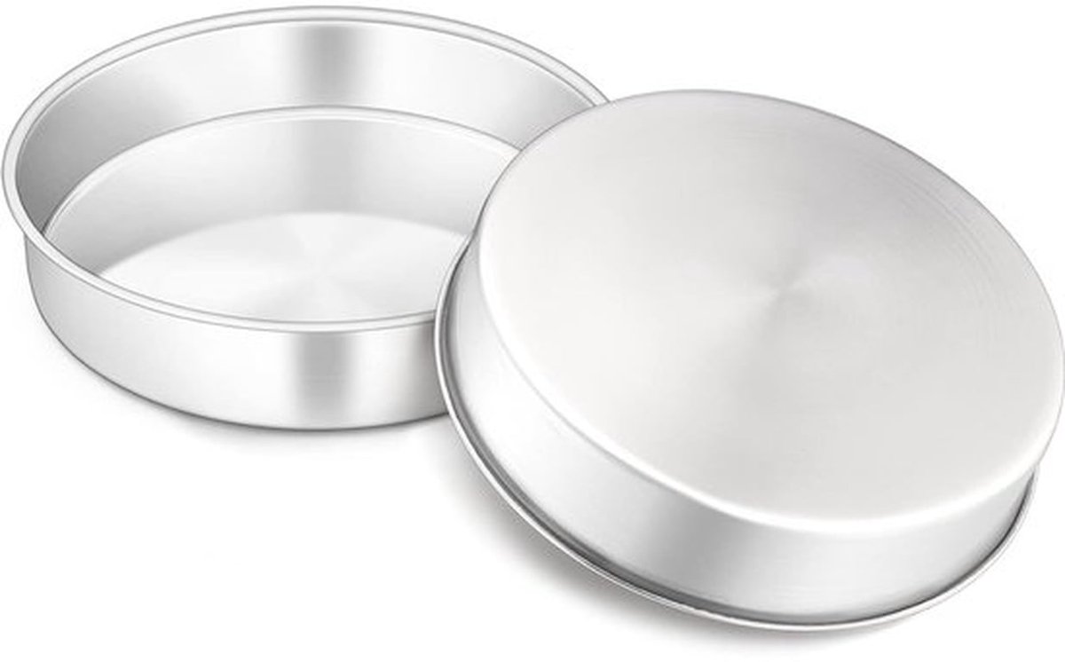 Roestvrijstalen taartvorm - duurzaam en multifunctioneel - set van 2 - 20 cm