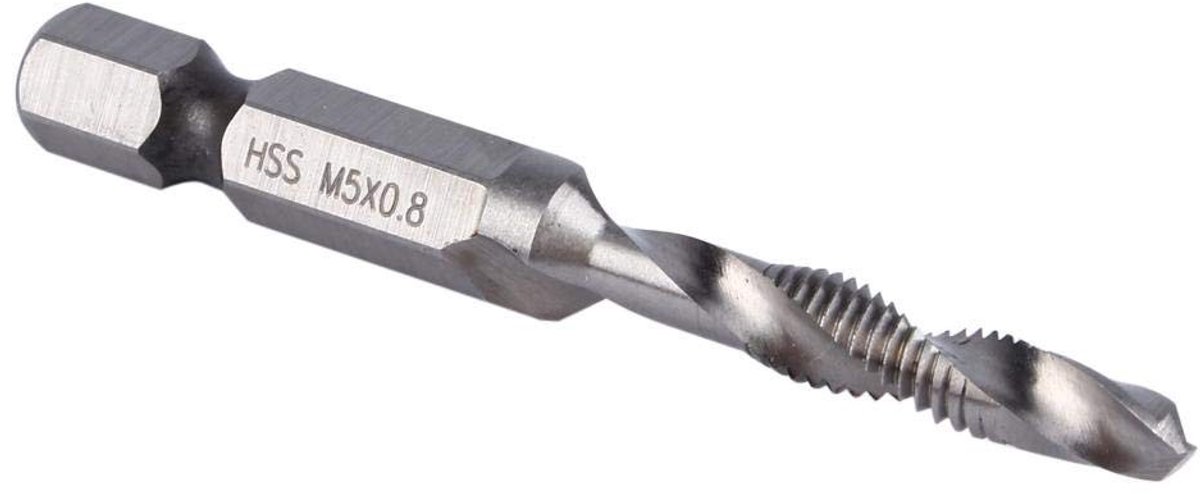 Dailygoody - Hexagonale Taps - HSS Boor Set - Voor Hout, Metaal en Plastic - M5 - Precisie Taps - Geschikt voor Diverse Materialen - Set met Hex