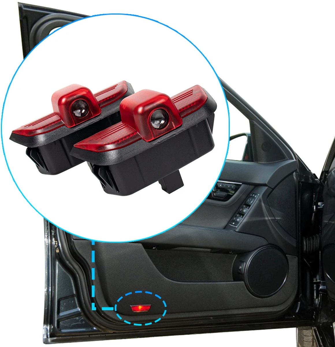 Auto deur instapverlichting met projector geschikt voor W204 C-Klasse C200 C300 C280 C260 2008 - 2013 2009 2010 2011 2012 – foto 2