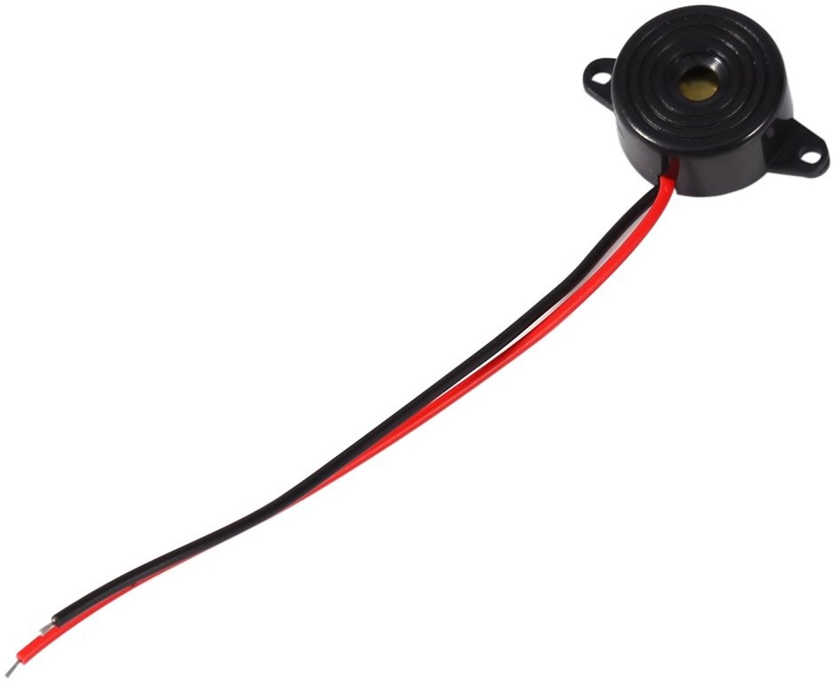Dailygoody - Buzzer - Piezo alarm - 95 Decibel geluid - Zwart - Elektronisch signaal - Geschikt voor diverse elektronische apparaten - 12 Volt