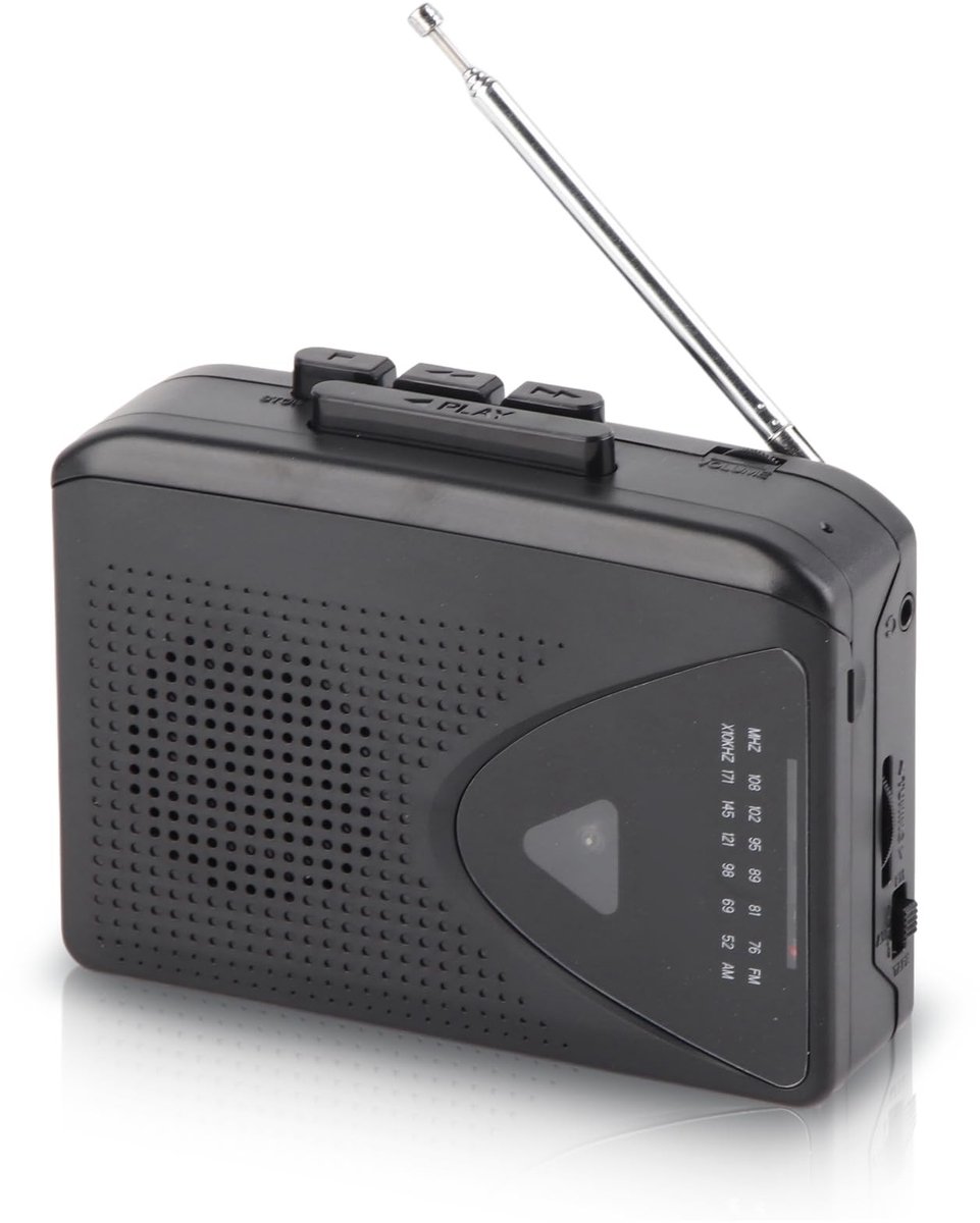 Dailygoody - Draagbare Cassettespeler - FM AM-kanaal - Handig voor onderweg - Ondersteuning voor USB-voeding - Inclusief 3,5 mm-aansluiting - Per