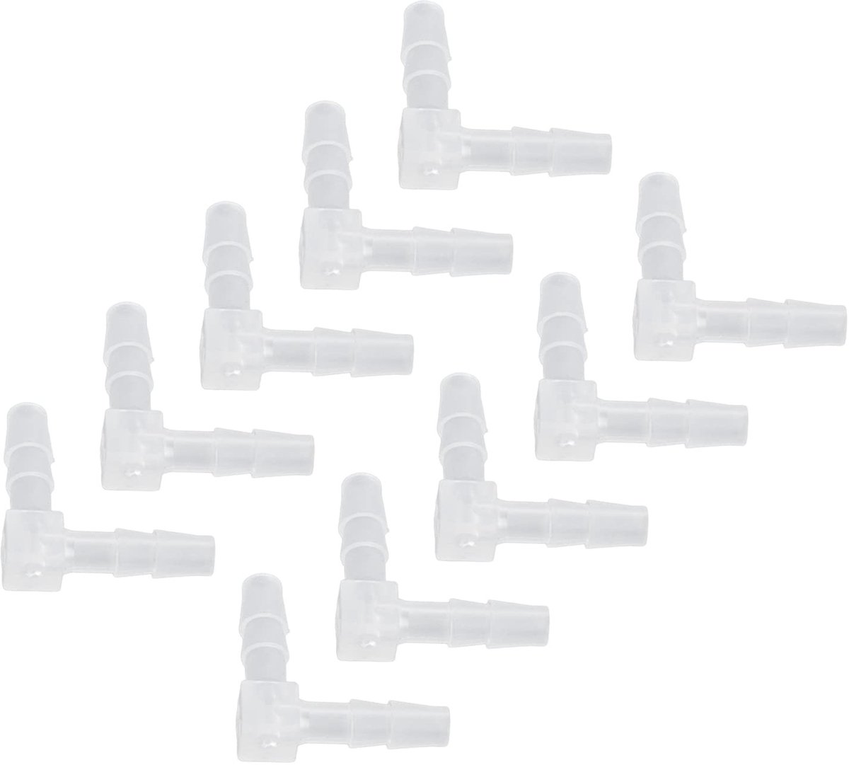 Dailygoody - L-Vormige Slangbocht - 90 Graden - 10 Stuks - PE Verbinder - Tuin en Industrie - Duurzaam - Hoogwaardige materialen - Geschikt voor diver...