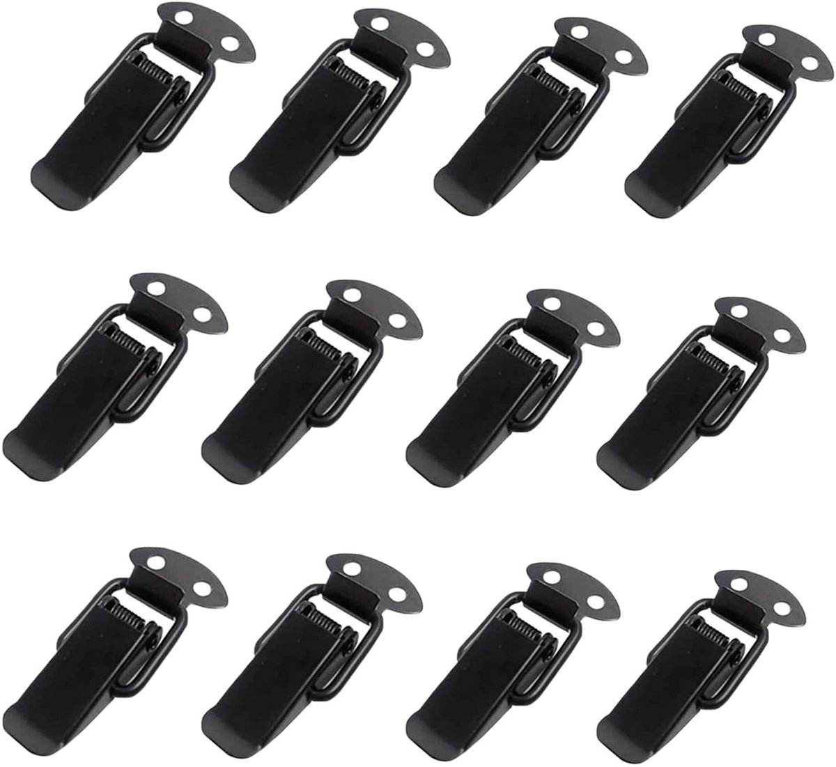 Dailygoody - Spring Loaded Latch - Beveiliging - Duurzaam en Corrosiebestendig - Zwart - Voor Koffers en Gereedschapskisten - Perfect voor Kasten ...