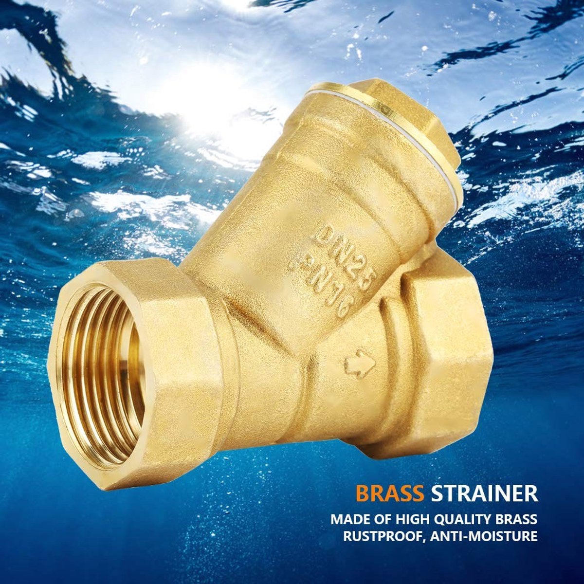 Dailygoody - Y Vormige Strainer - Messing Filterventil - Duurzaam en Roestvrij - 1 Inch - Filter voor Water en Olie - Geschikt voor Diverse ...