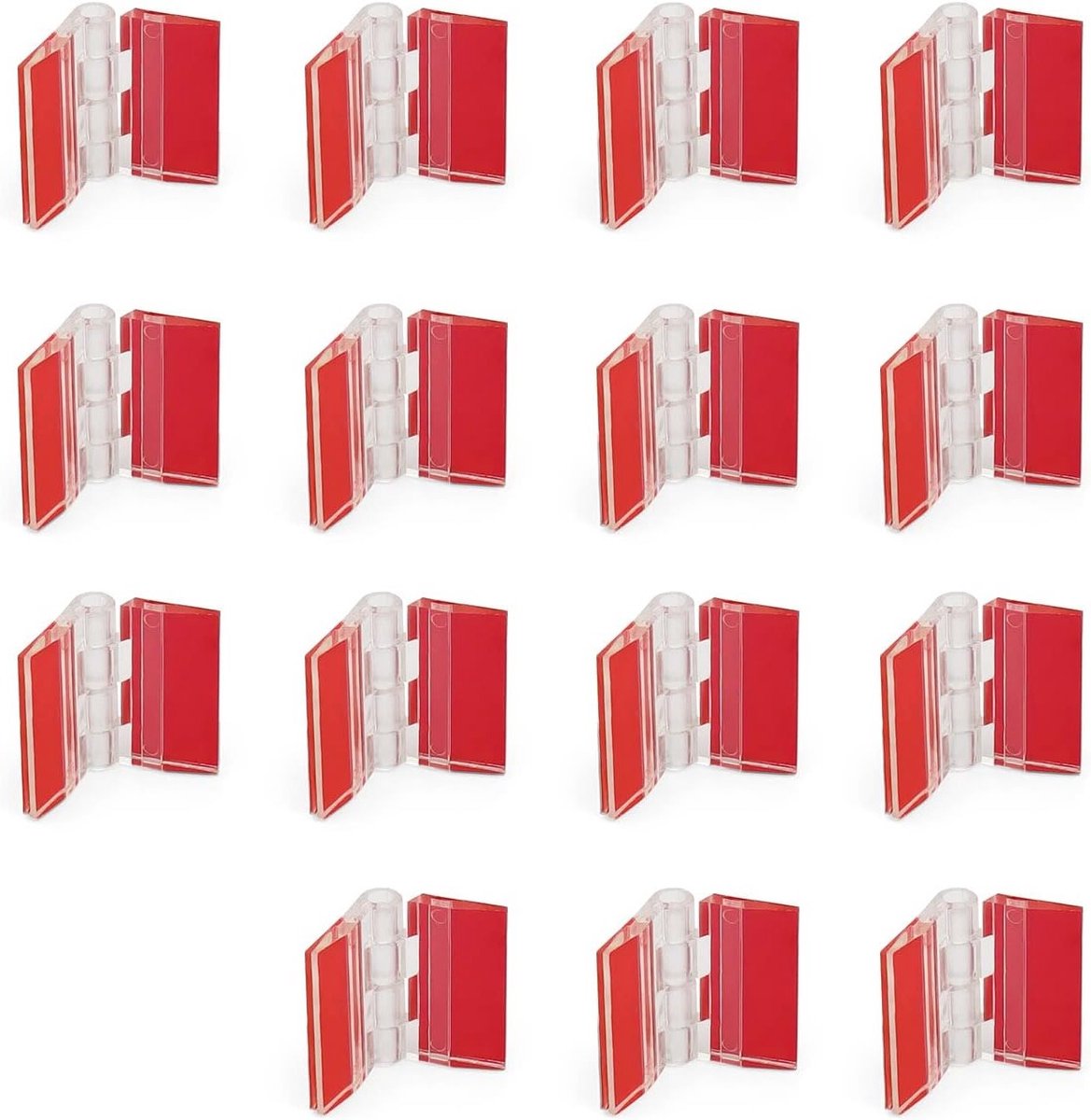 Acryl Scharnieren Set van 15 Stuks, Vouwbare Zelfklevende Scharnieren voor Kasten en Meubels