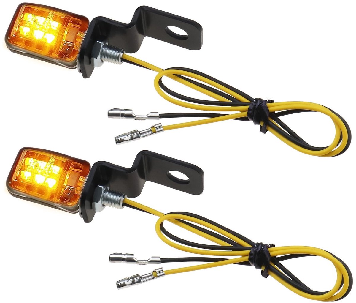 Dailygoods - Dailygoody - Mini LED Turn Signal Lights - LED Indicator Blinkers - Veiligheidsverlichting - Amber Lamp - Motorrijders - 8mm Bevestiging
