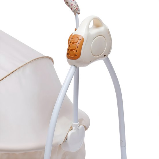 Elektrische Baby Wieg Schommel - Automatisch - 5 Snelheden - Baby Swing / Cradle Rocker - Voor 0-18 Maanden - Khaki — afbeelding 2