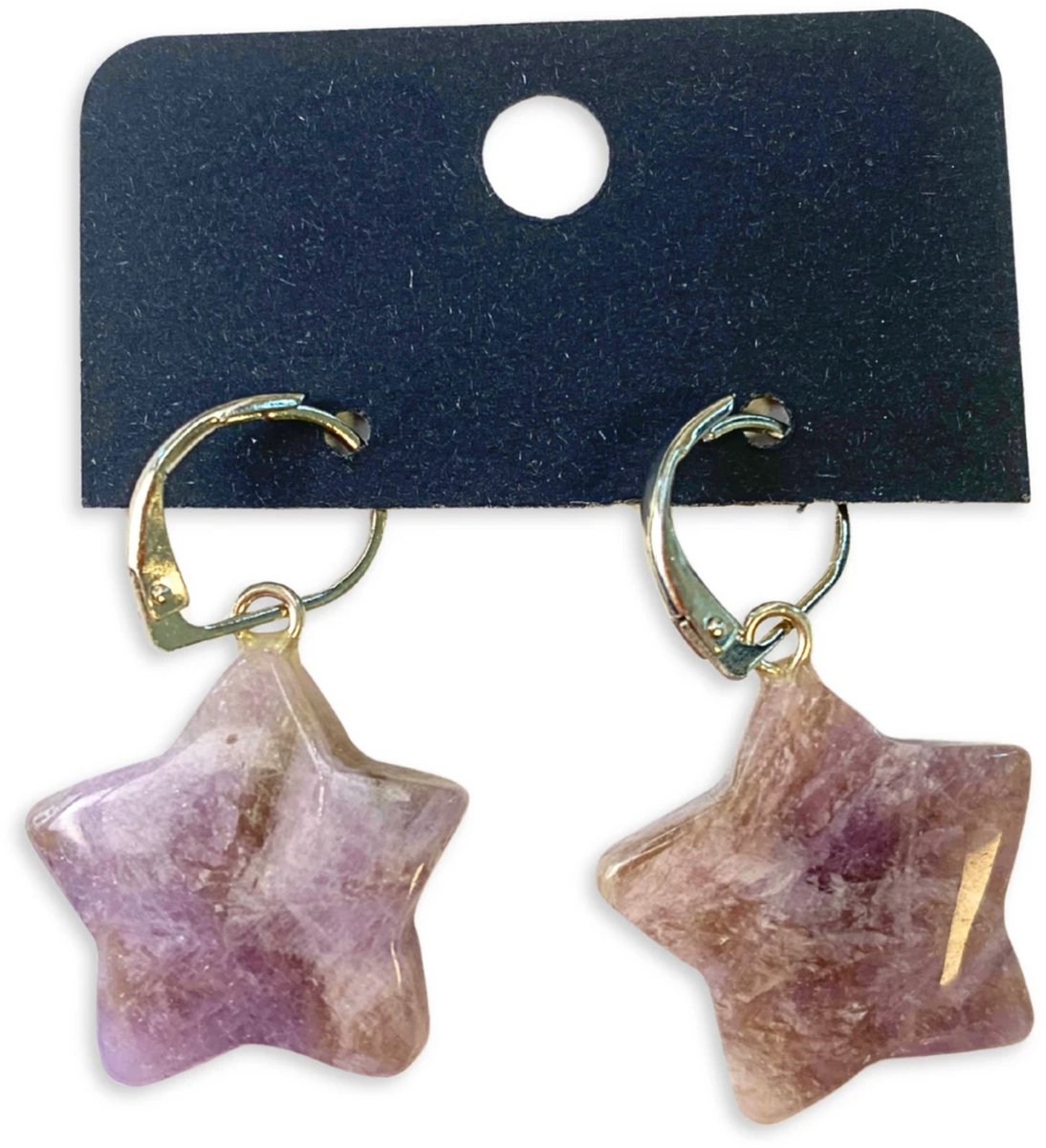 Amethist ster oorbellen - fashion jewelry