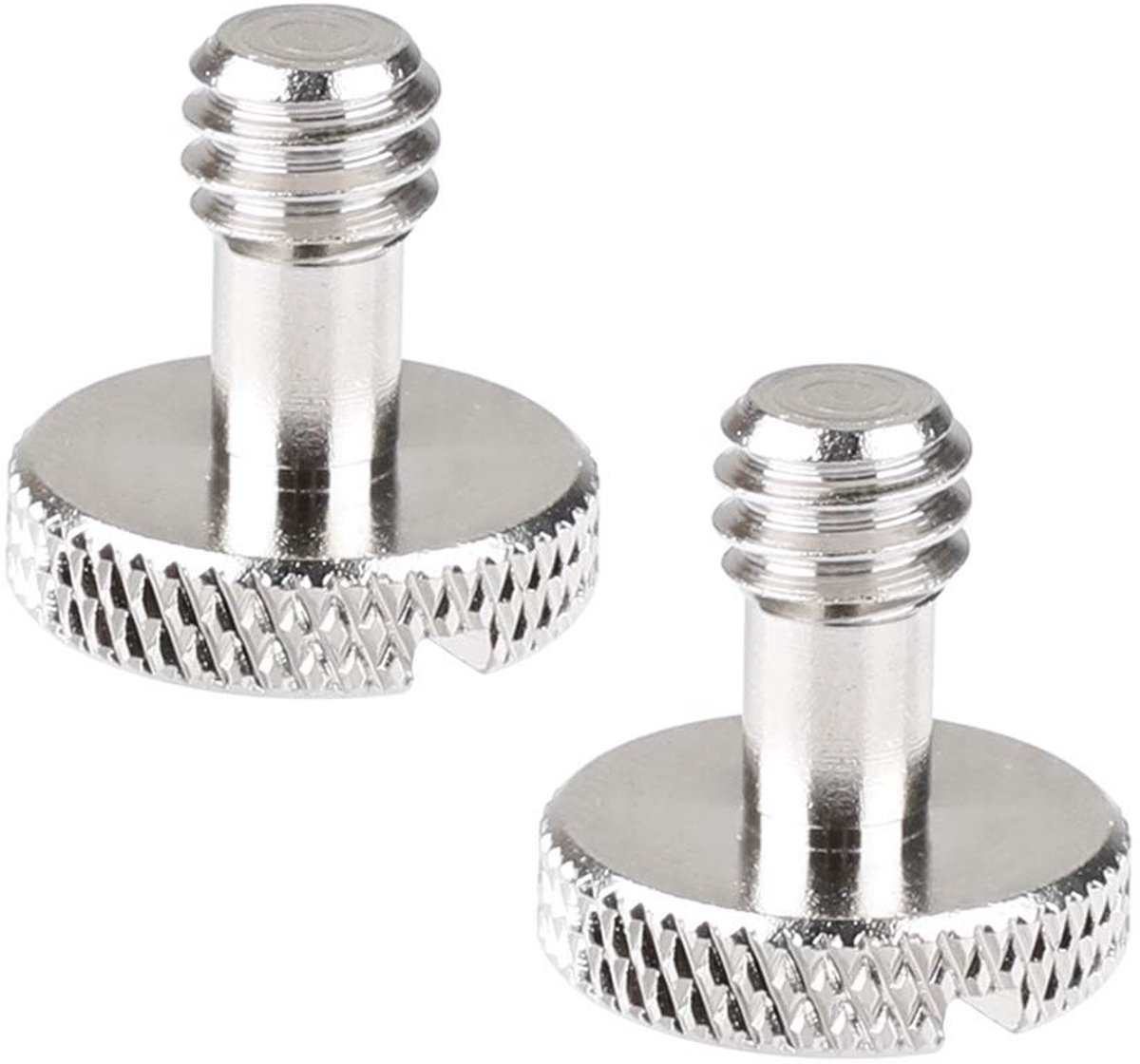 Dailygoody - Camvate 1/4"-20 Sleufschroef - Reserveschroeven voor Snelwisselplaten - Stevig en Betrouwbaar - 2 Stuks - Geschikt voor Camera-Accessoire
