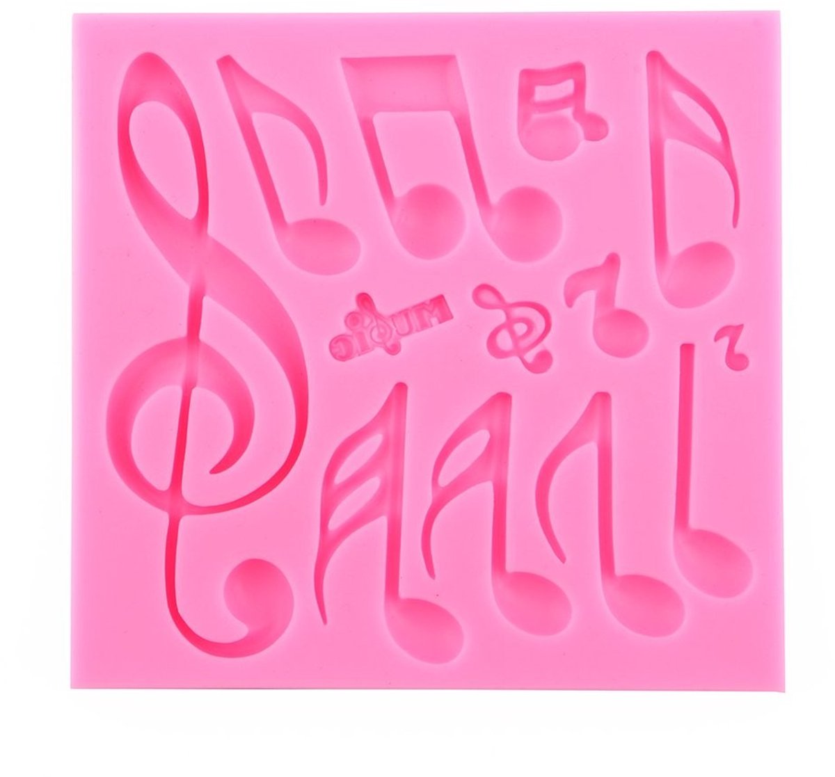 Dailygoody - Cookie Mold - Cartoon Biscuit Cutter - Silicone Taartvorm - Roze - Multi-Note Lace - Geschikt voor Bakplezier - 11 cm x 11,5 cm