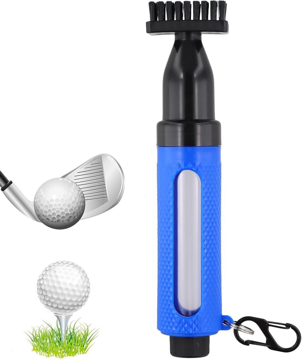 Golfclubborstel en Groefreiniger, Multifunctionele Borstels voor Thuisgebruik, Draagbare Schoonmaakborstels voor Golf, Cadeau-ideeën voor Mannen en Vrouwen, 11x8x5cm