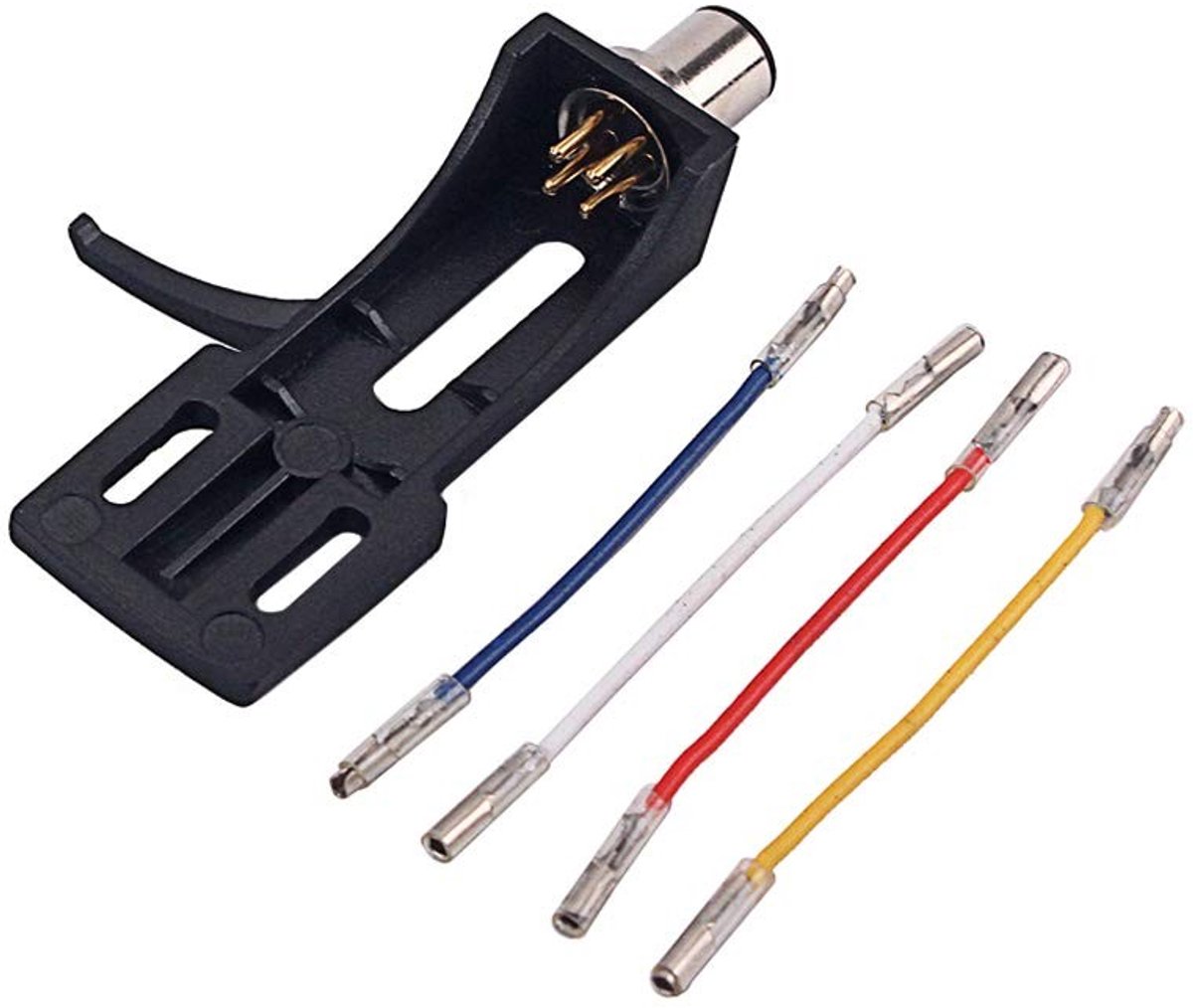 Dailygoods - Dailygoody - Draaitafel Headshell - Universele Phono Headshell - Zuurstofvrije Koperen Draden - Kleur Gecodeerd - Geschikt voor Diverse LP's - In