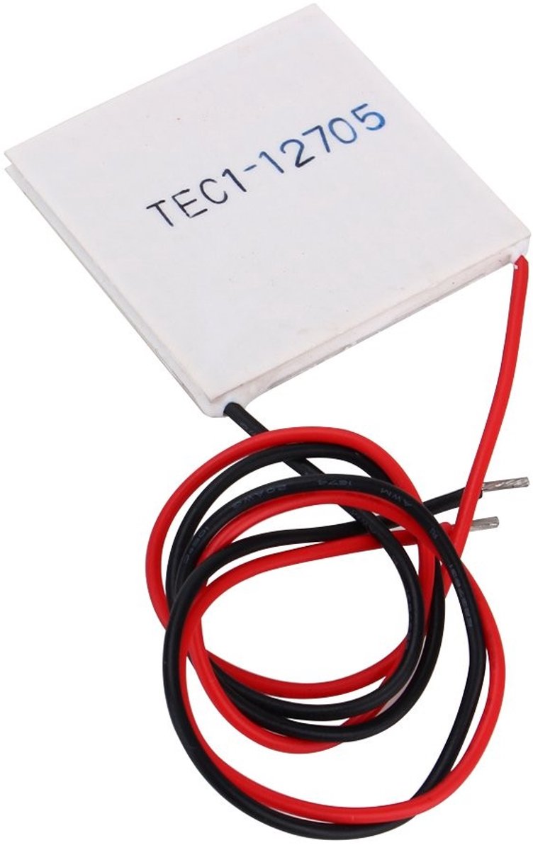 Dailygoods - Peltier Element 12V - Elektrische Koeler - Koelen en verwarmen - 40 × 40 × 3.8 mm - Koelplaat - Voor diverse toepassingen