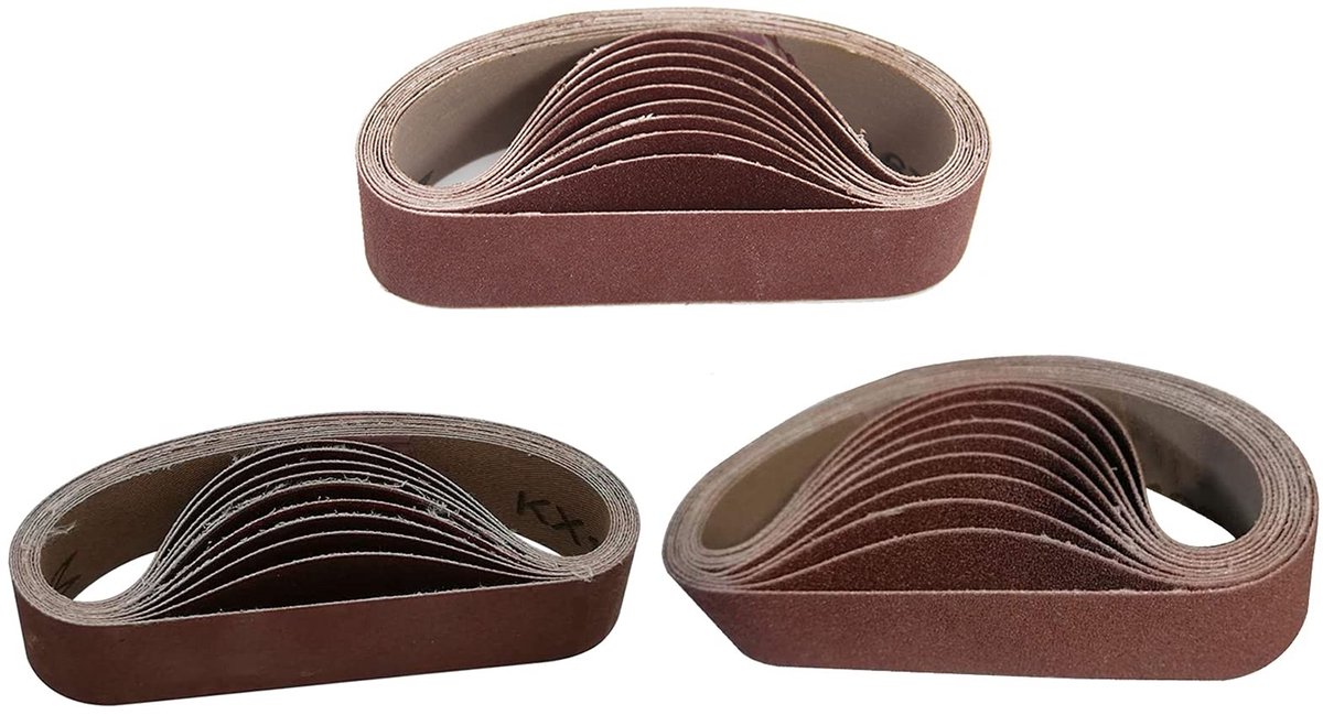 Dailygoods - Dailygoody - Schuurbanden 30x330mm - 30 Stuks - 80/240/800 Grit voor Schuurmachines