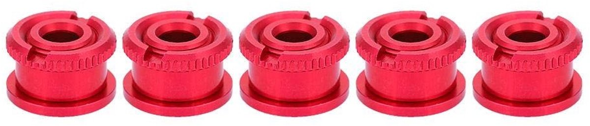 Dailygoods - Dailygoody - Crankbouten - Kettingbladbouten - Hoogwaardige kwaliteit - Rode korte enkele plaat - Fietsonderdelen - Perfect voor fietsen - 7075 alumi