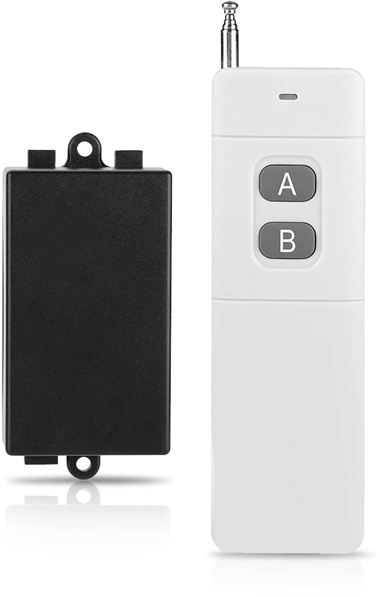 Dailygoods - Dailygoody - Draadloze Afstandsbediening - 2 Kanalen - Lange Bereik tot 3 Km - Ideaal voor Huis en Tuin - Geschikt voor Diverse Toepassingen - 12V