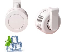 Draagbare, stille, mini-ventilator zonder bladen met clip, kleine clipventilator, 3 snelheden, clipventilator voor op het shirt, mini-wervelventilator voor aan de taille (1 stuk wit)