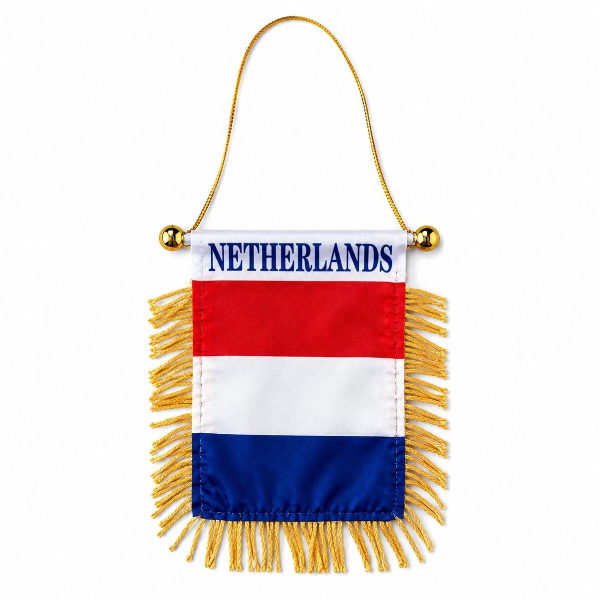 Cruva Vlagvaantje Nederland - Vaandel Vlag - WK Voetbal 2026 - Autospiegel/Achteruitkijkspiegel Accesoire - Versiering - Nationaal elftal - Aanmoedigen